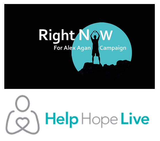 Right Now for Alex Agan Help Hope Live logo